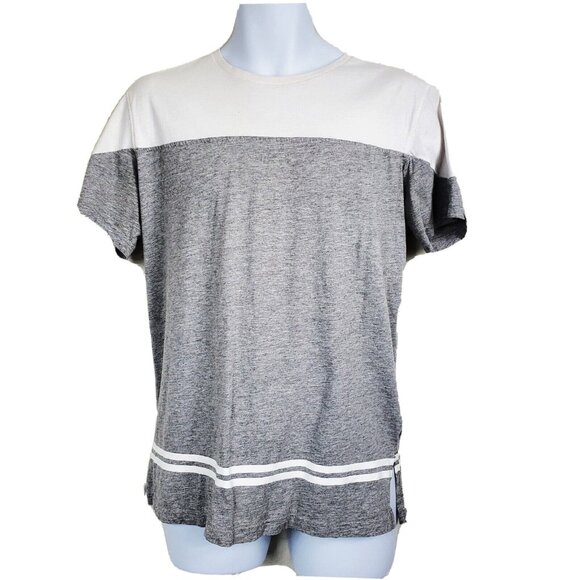 Forever 21 Mens Crew Neck Short Sleeve Tshirt White Gray Size M - Picture 1 of 12